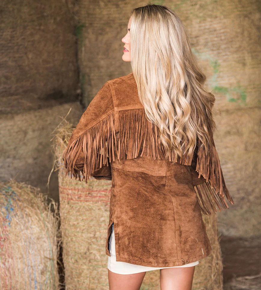 StS Ladies The Stetlee Rust Suede Coat STS6084, Womens Shirts: XS