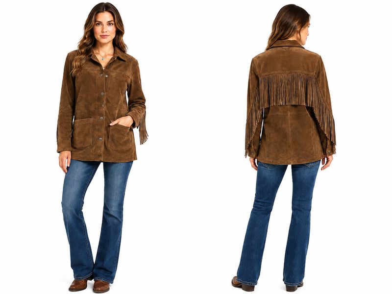 StS Ladies The Stetlee Rust Suede Coat