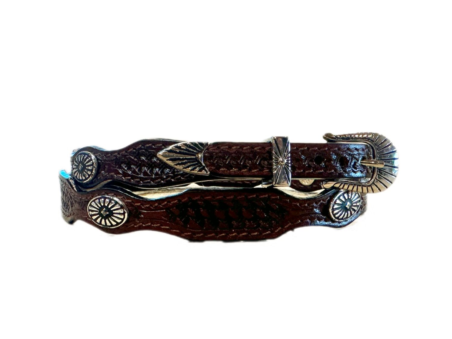 Austin Accent Leather  Scalloped Hatband LC-33