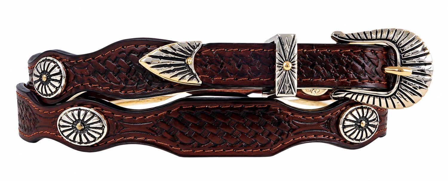 Austin Accent Leather Scalloped Hatband LC-33 Austin Accent Leather Scalloped Hatband LC-33