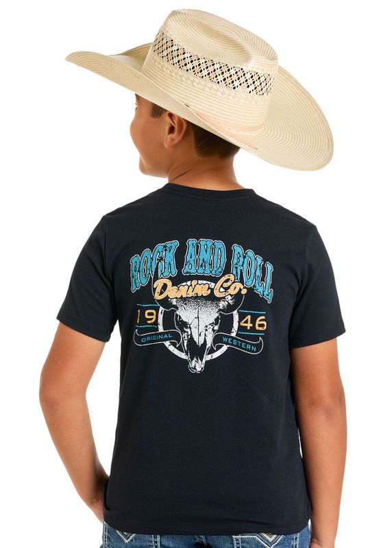 Rock & Roll Skull Graphic T-Shirt