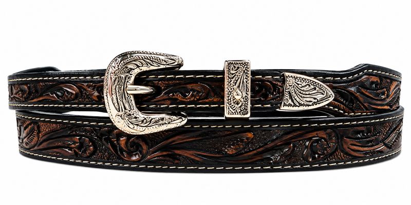 Austin Accent Leather Hand Tooled Hatband LC-69