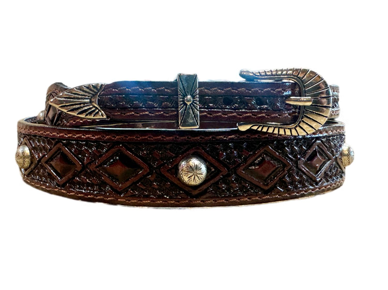 Austin Accent Leather Hatband W/Studs  LC-99