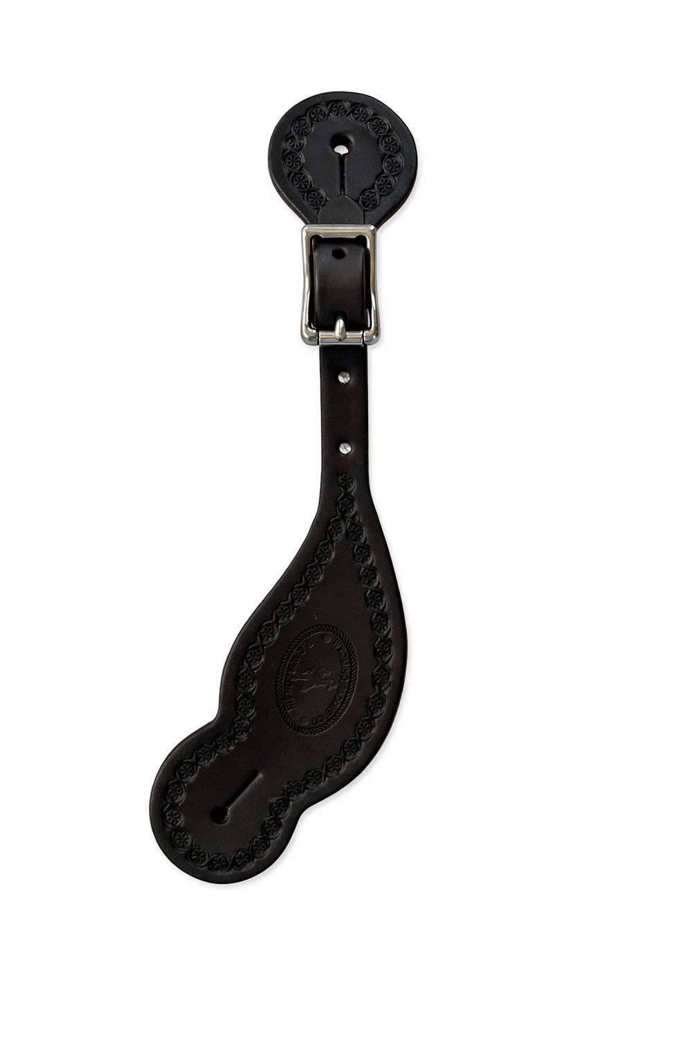 Wyoming Saddle Company Tooled Spur Straps