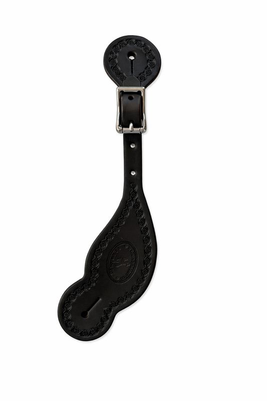 Wyoming Saddle Company Tooled Spur Straps