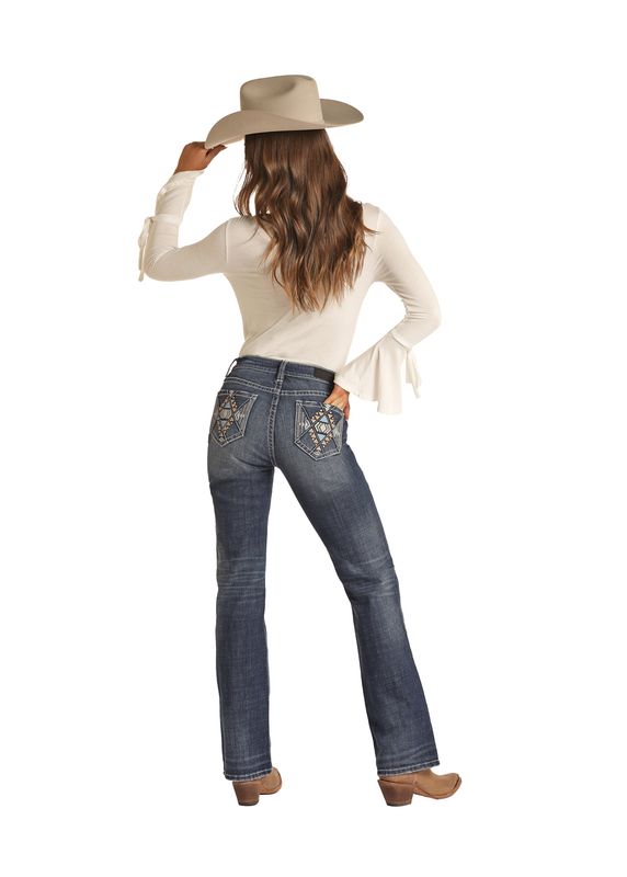 Rock & Roll Women's Aztec Leather Embroidery