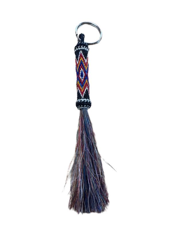 Austin Accent Horsehair Keychain Aztec KCHT-L