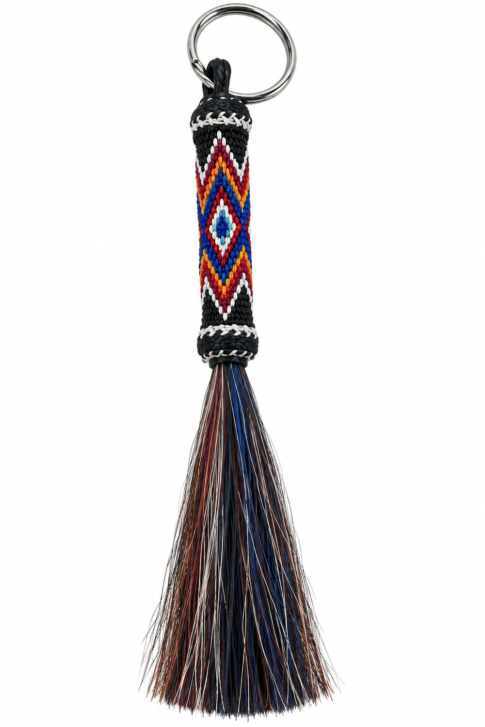 Austin Accent Horsehair Keychain Aztec KCHT-L