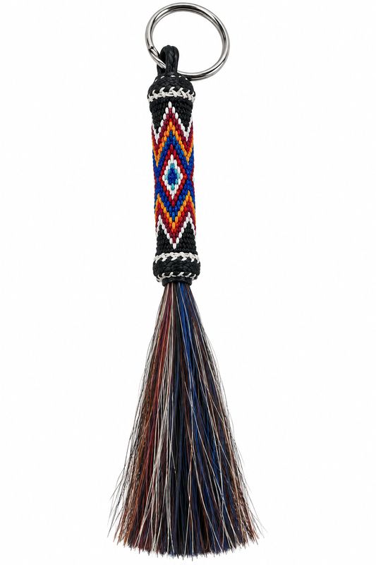 Austin Accent Horsehair Keychain Aztec KCHT-L