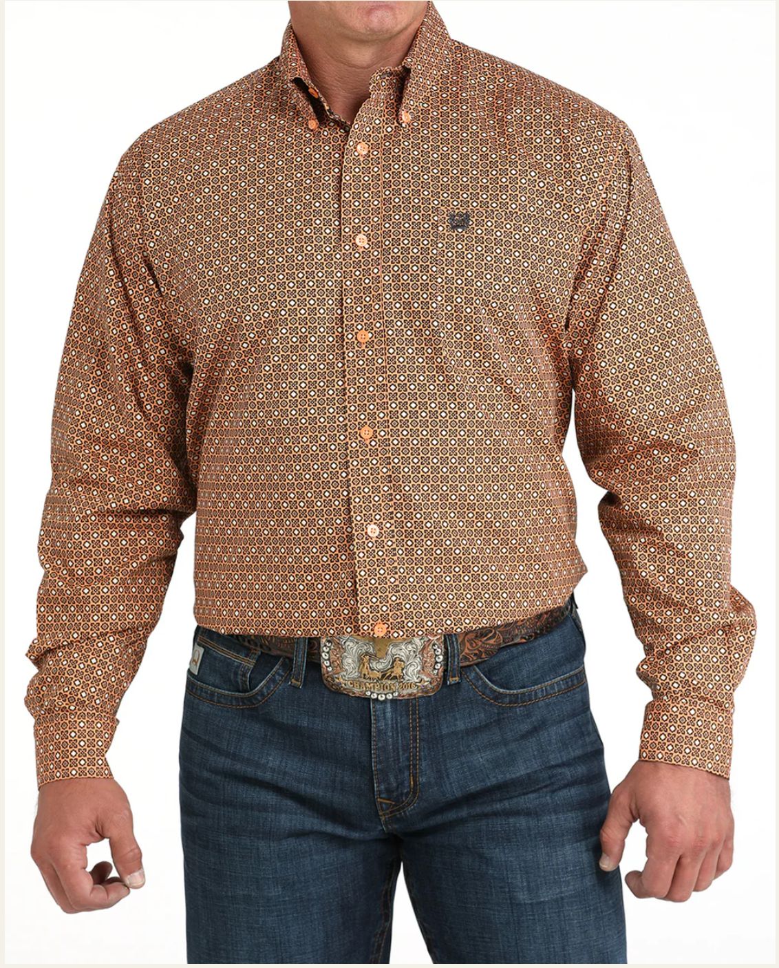 Cinch Men's Classic Fit Button-Down Western Shirt MTW1105962, XS-5X: Medium
