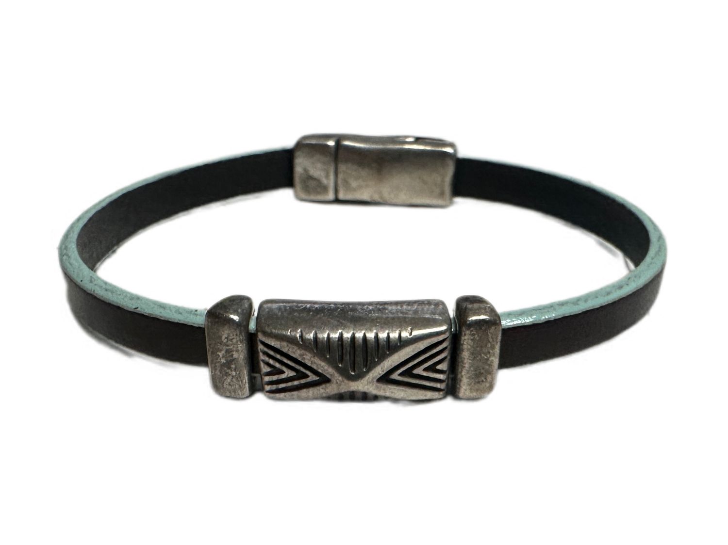 Handmade Leather Magnetic Bracelet