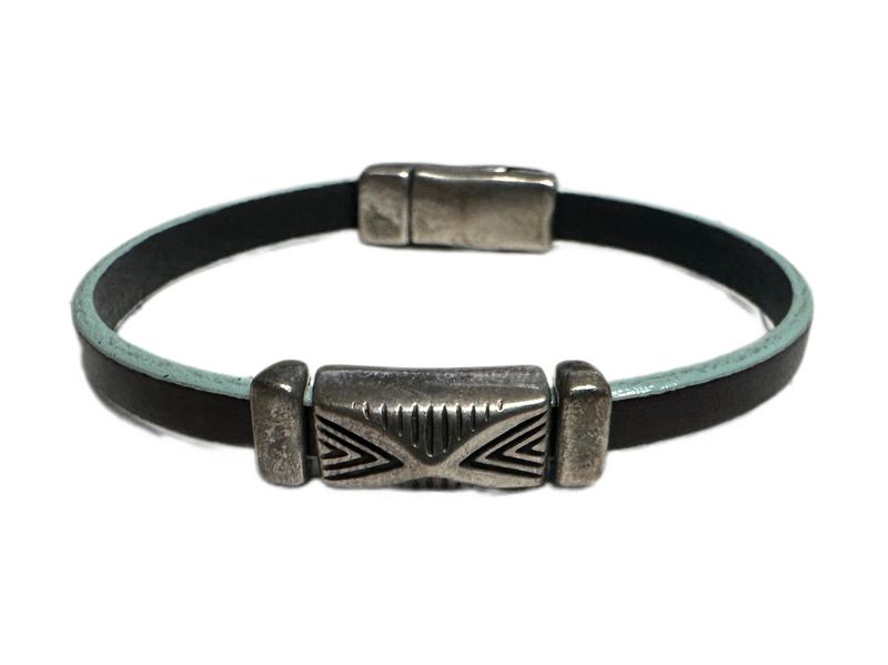 Handmade Leather Magnetic Bracelet
