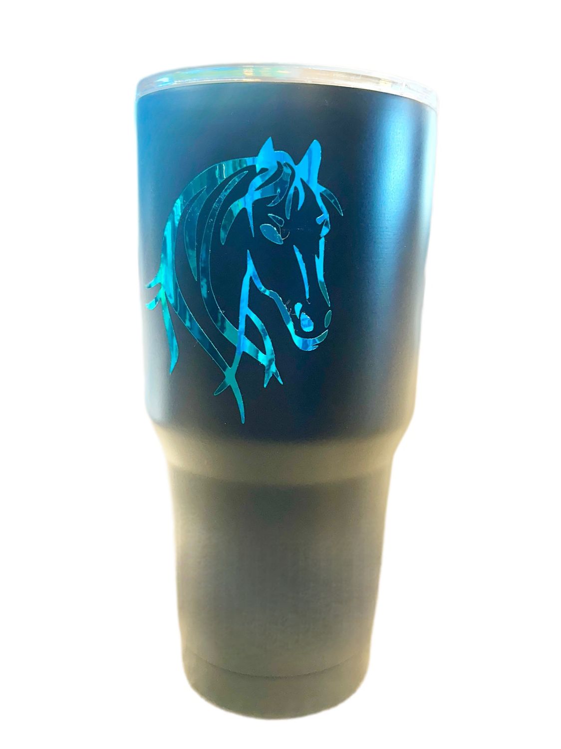 Horse Head Black/Teal Stainless Steel Tumbler 300ZT