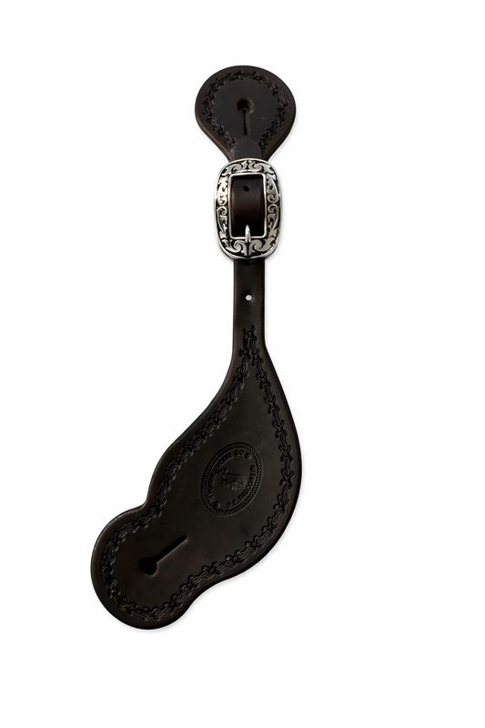 Wyoming Saddle Company Tooled Spur Straps