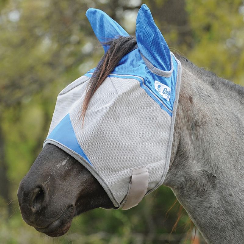 Crusader Fly Mask, Standard with Ears CFMWBSE-BL