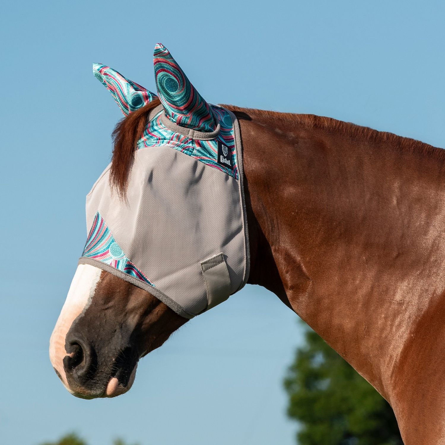 Crusader Fly Mask, Standard with Ears CFMASE-GBZ Crusader Fly Mask, Standard with Ears CFMASE-GBZ, Fly Mask: Weanling/Small Pony