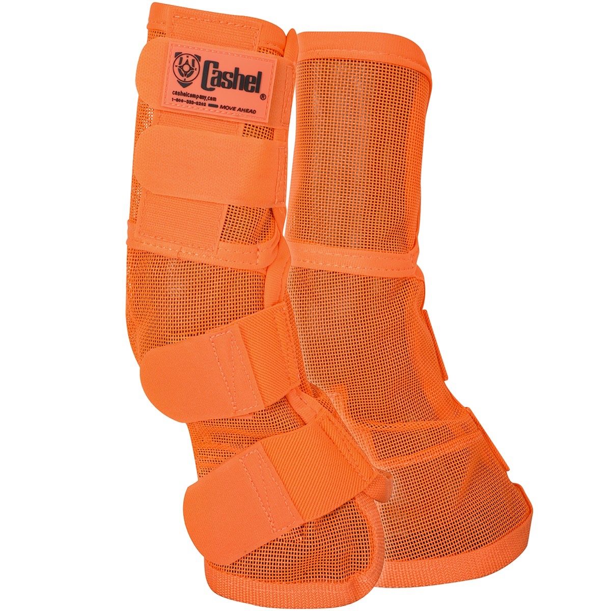 Crusader Leg Guards, Contoured Orange  LG3, Fly Boots: Arabian/Small Horse