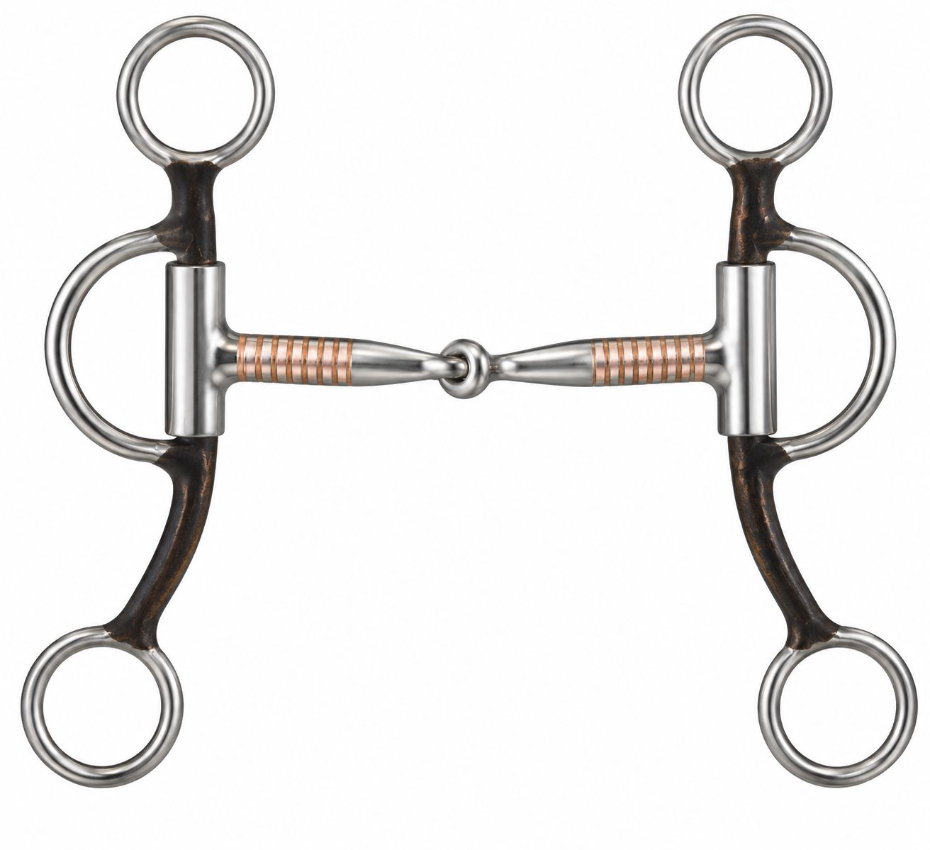 Tough1 Antique Brown Training Snaffle 25932-0-0 Tough1 Antique Brown Training Snaffle 25932-0-0