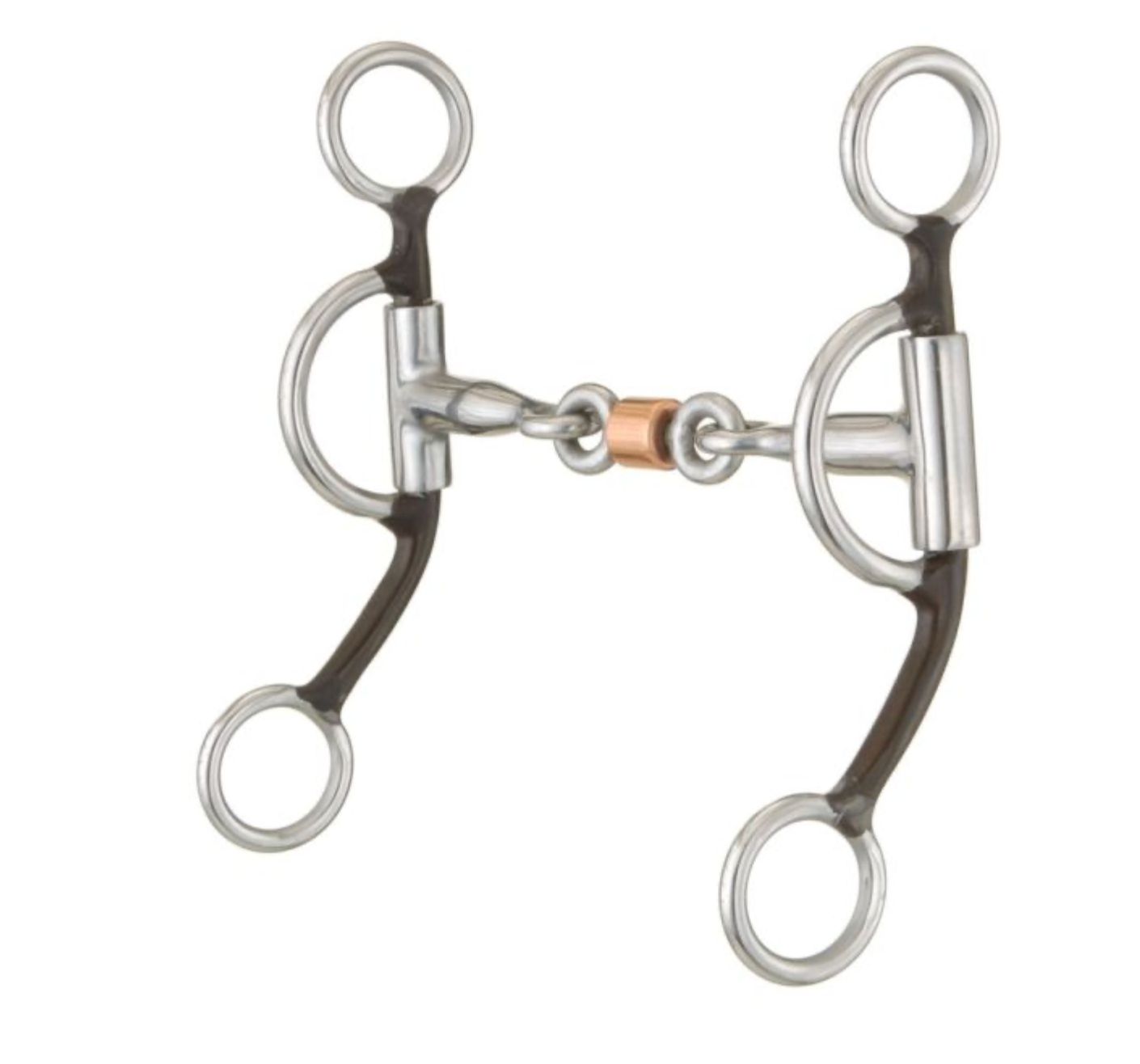 Tough1 Antique Brown 3-Piece Snaffle Bit 25933-0-0 Tough1 Antique Brown 3-Piece Snaffle Bit 25933-0-0