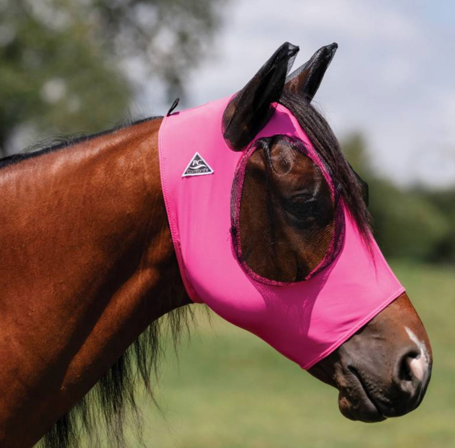 Professional Choice Comfort Fit Fly Mask Pink CFM, Fly Mask: mini