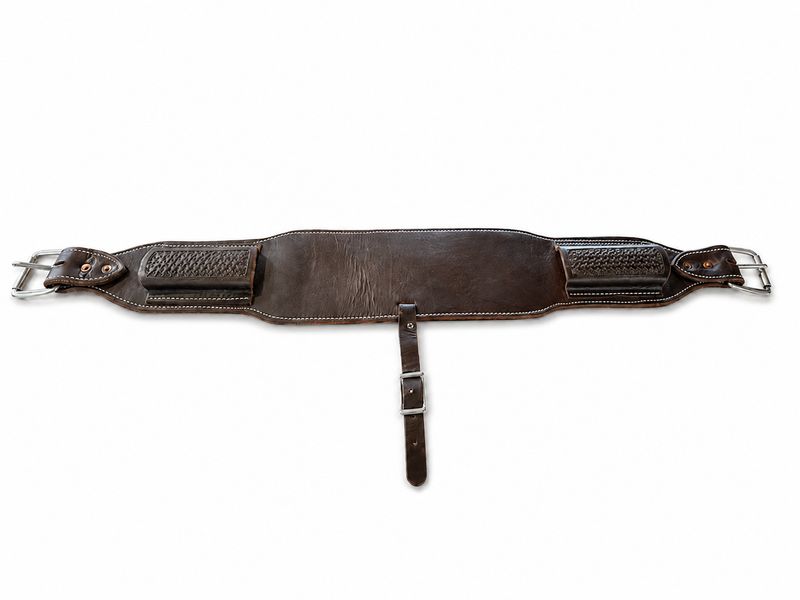 Rear Cinch Chocolate Leather With Tooling