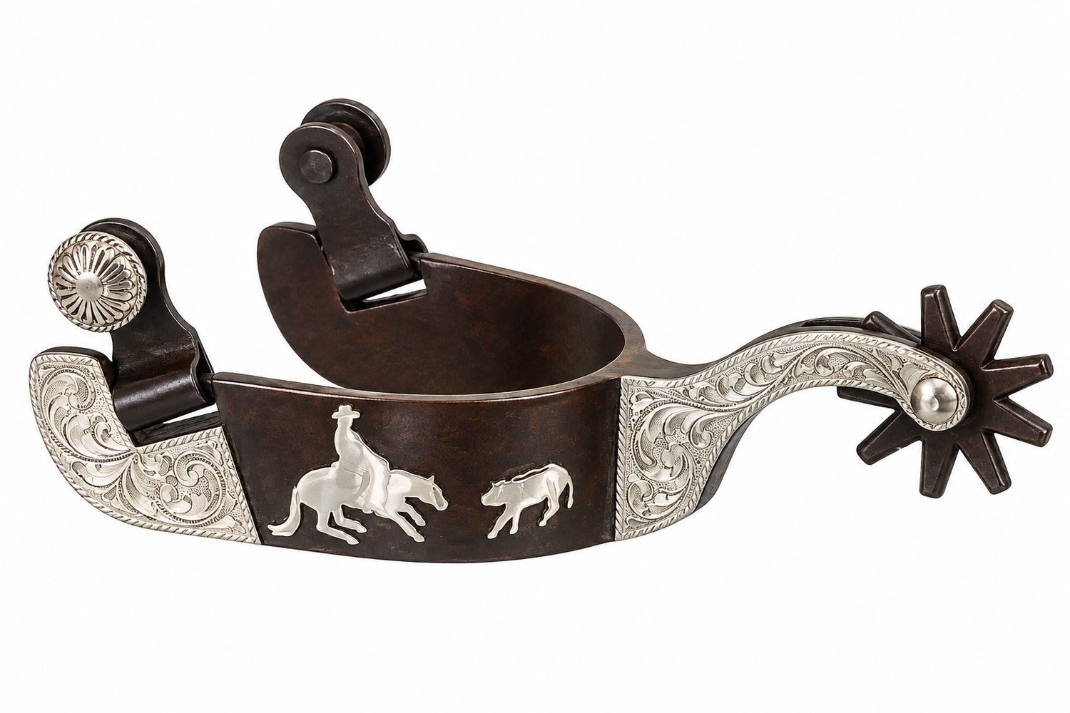 Tough1 Cutting Horse Overlay Spurs 78-1901-0-0