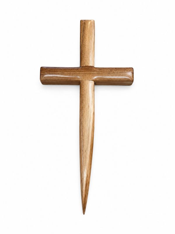 Darin's Handcrafted Walnut Wood Cross 16"