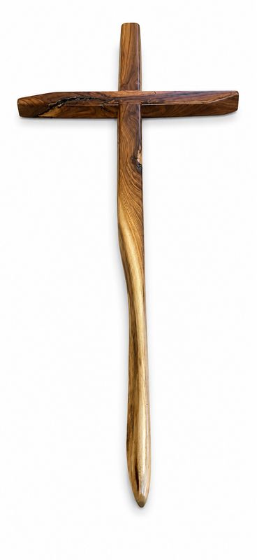 Darin's Handcrafted Walnut Wood Cross 60"