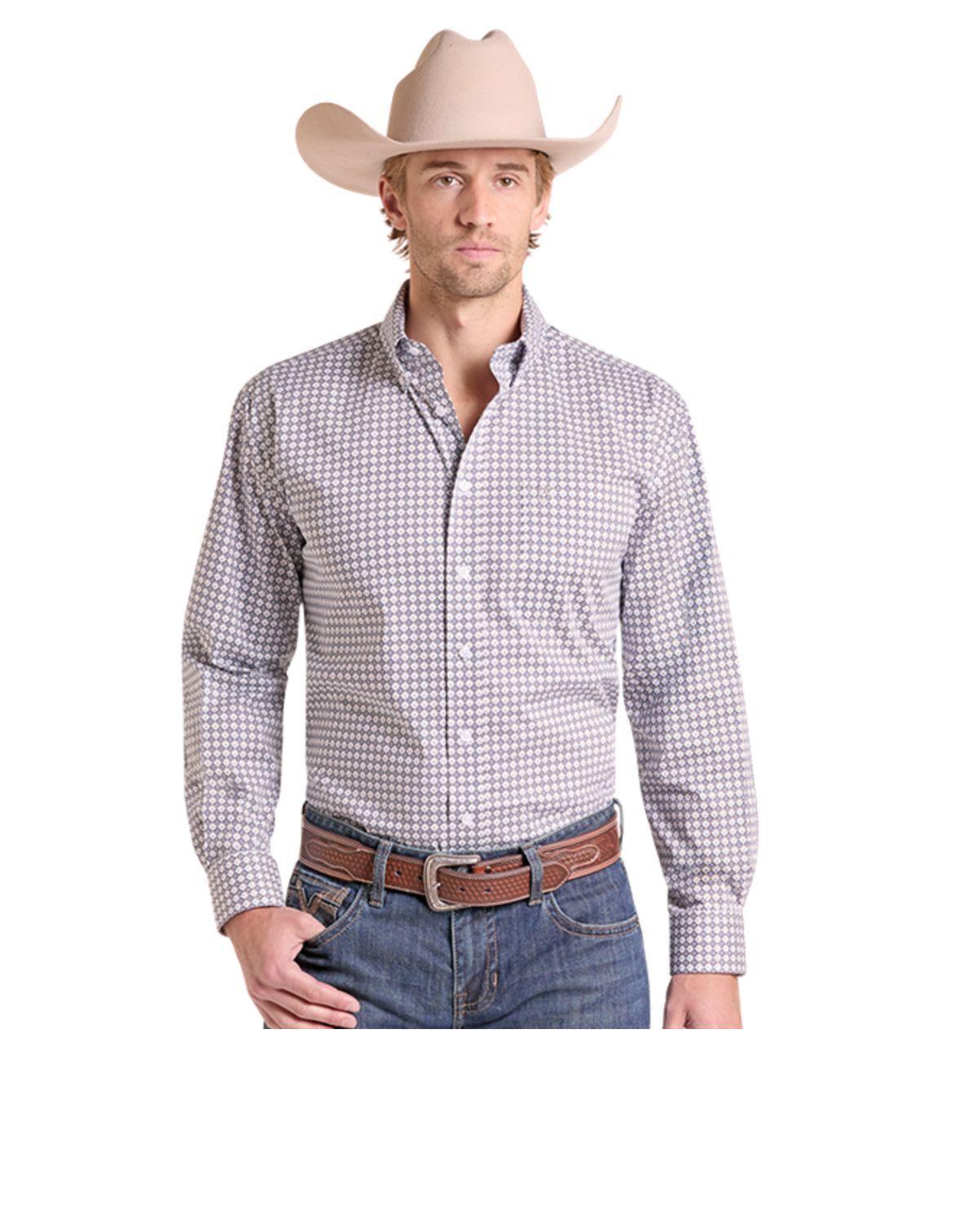 Panhandle Slim Mens Long Sleeve Button Up SMB2S09555, XS-5X: Medium