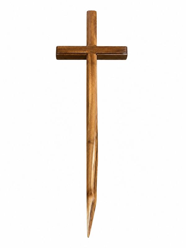 Darin's Handcrafted Walnut Wood Cross 45"