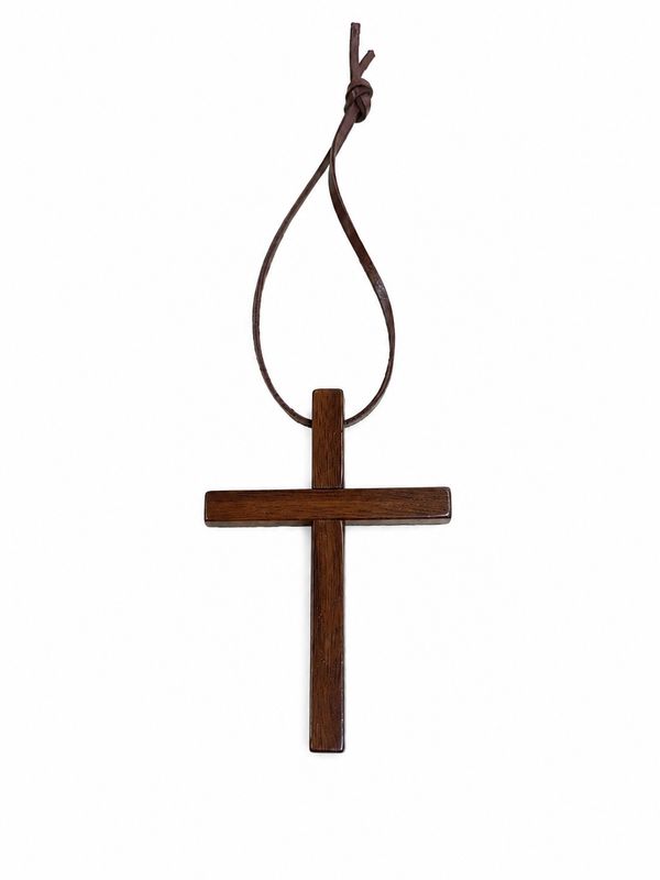 Darin's Handcrafted Walnut Wood Cross 4"