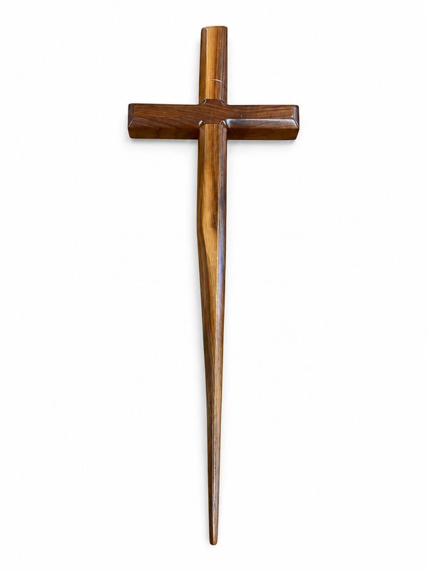 Darin's Handcrafted Walnut Wood Cross 36"