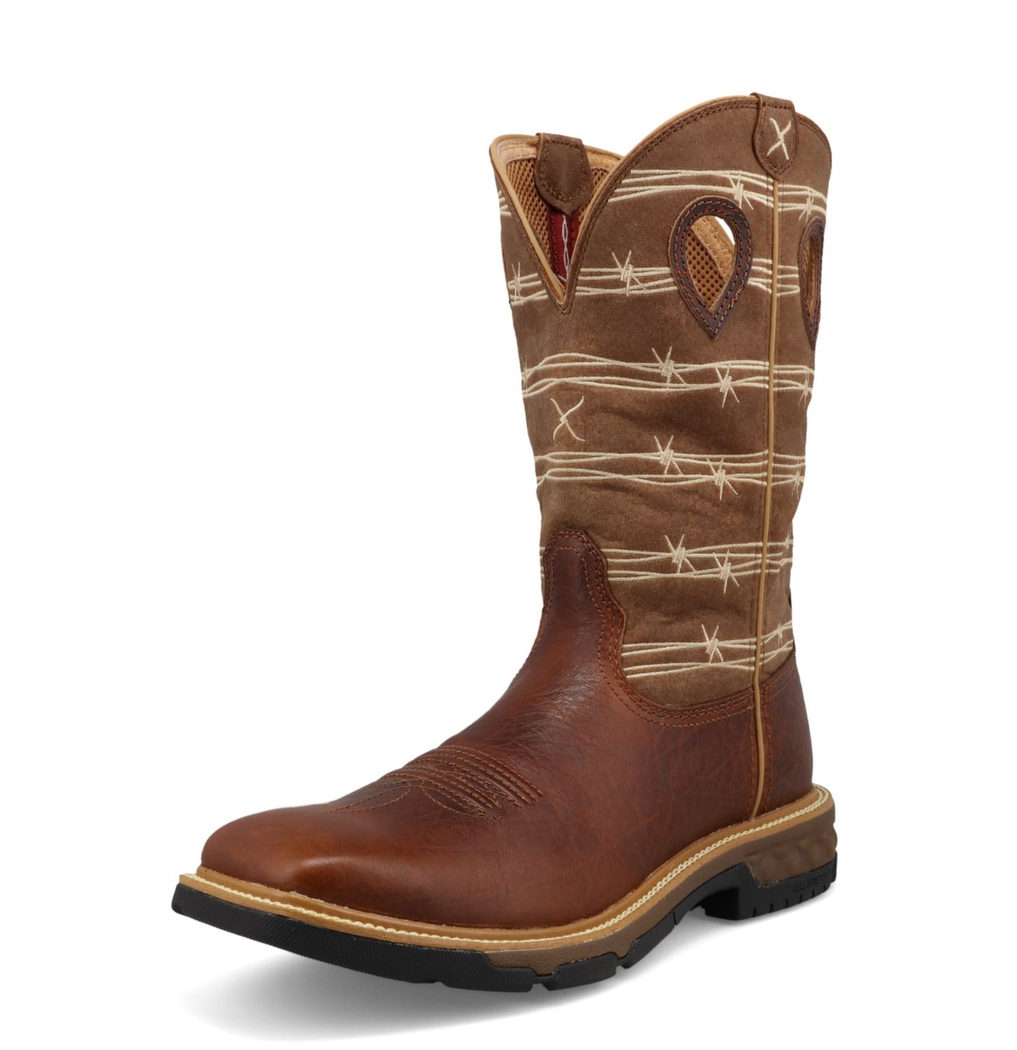 Twisted X Rustic Brown & Lion Tan Western Work Boot 9 1/2 D Twisted X Rustic Brown & Lion Tan Western Work Boot 9 1/2 D