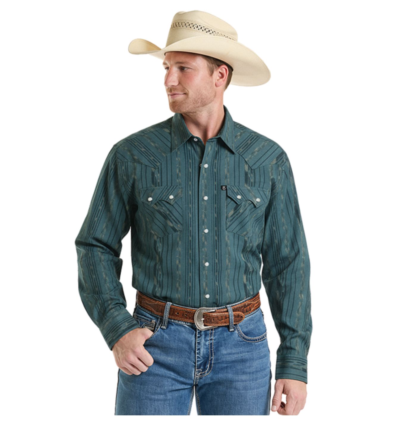 Panhandle Slim Mens Long Sleeve Print Snap PMN2S09479, XS-5X: Medium