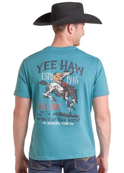Rock & Roll Bronco Graphic T-Shirt BU21T09849, XS-5X: XS