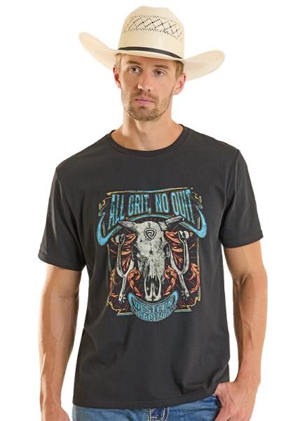 Rock & Roll Skull Graphic T-Shirt BU21T08874, XS-5X: XS