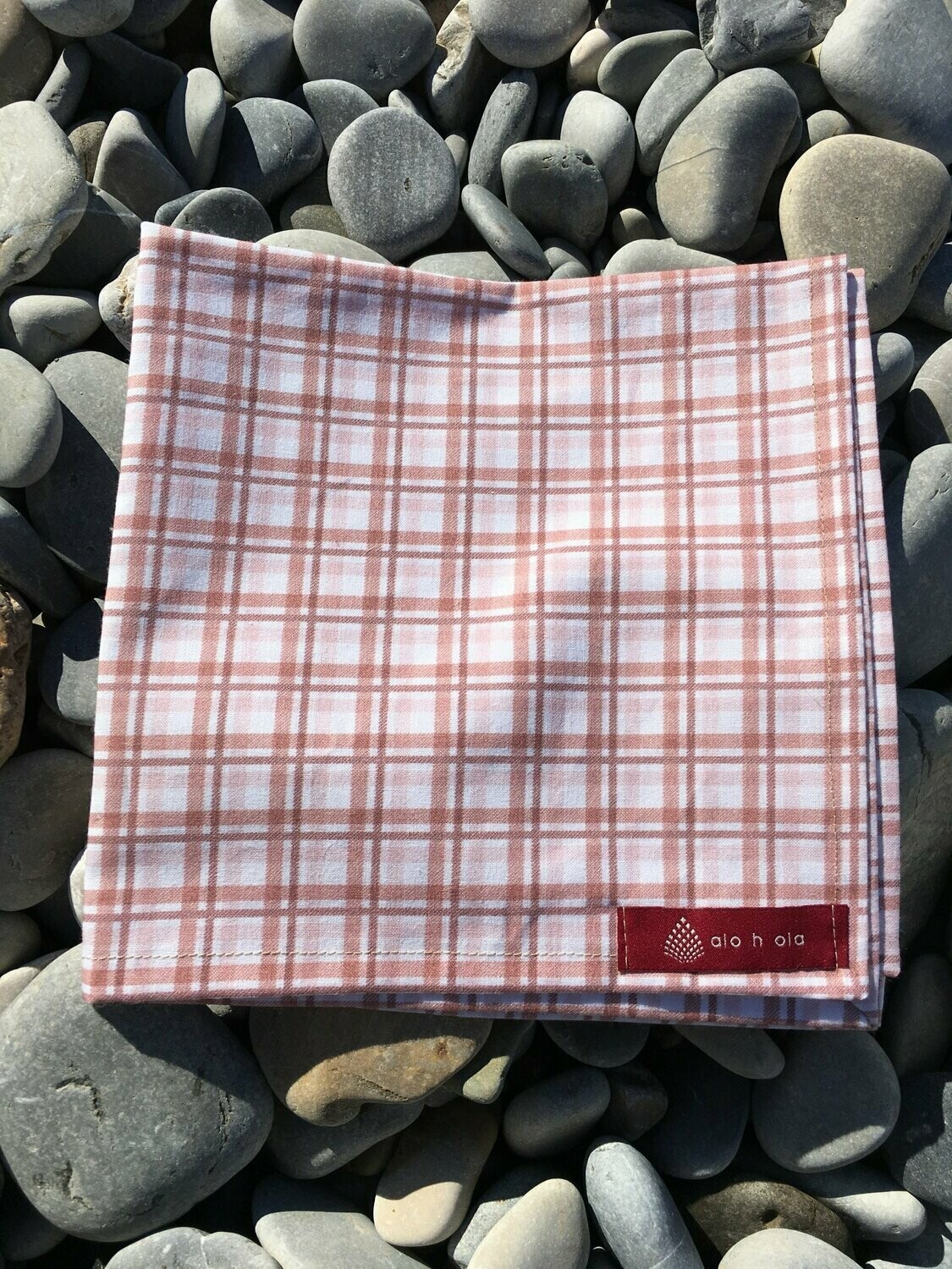 Servilleta Cuadros Rosa ECO