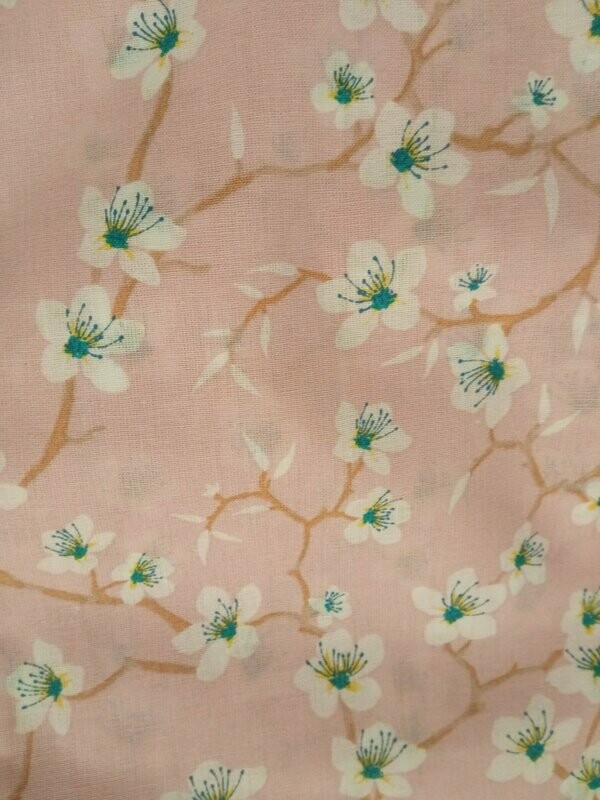 Tela flores japon rosa