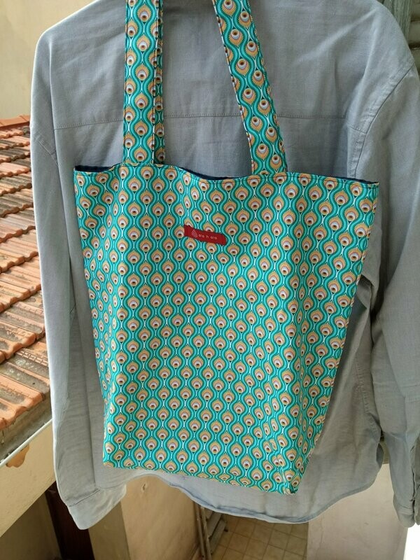 Totebag Turquesa pavo real