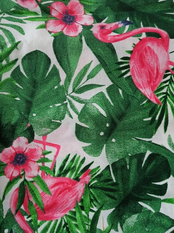 Tela tropical flamencos