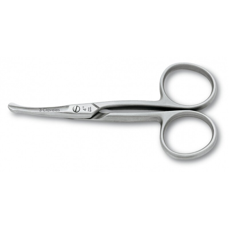 TIJERA BEBÉ CURVA  4" 10CM    12044   3 CLAVELES