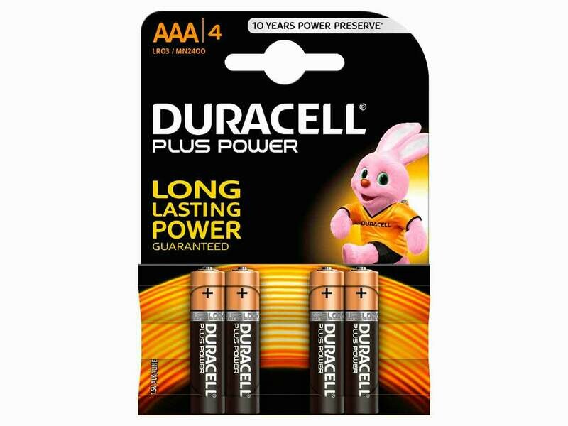 PILA DURACELL AAA (PAQUETE DE 4 PILAS)