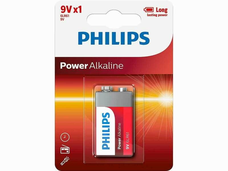 PILAS PHILIPS 6LR61 (PAQUETE DE 1 PILA)