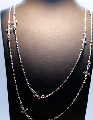 Collana rosario doppio in argento