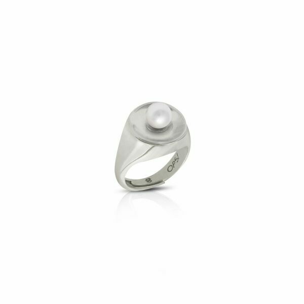 Anello Ops Icon Pearl Silver
