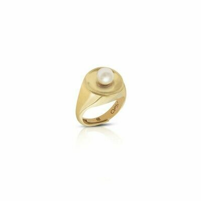 Anello Ops Icon Pearl Gold