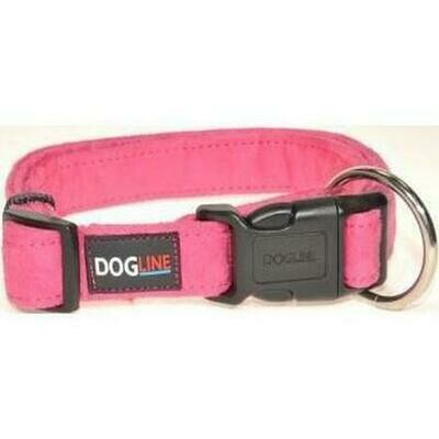 Dogline Comfort Microfiber Flat Collar - Pink