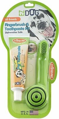 Triple Pet Fingerbrush & Toothpaste Kit
