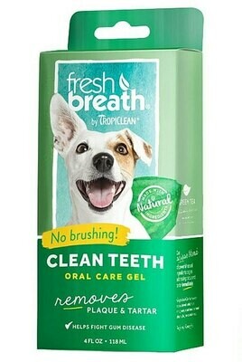 TropiClean Fresh Breath Clean Teeth Oral Care Gel, 4oz