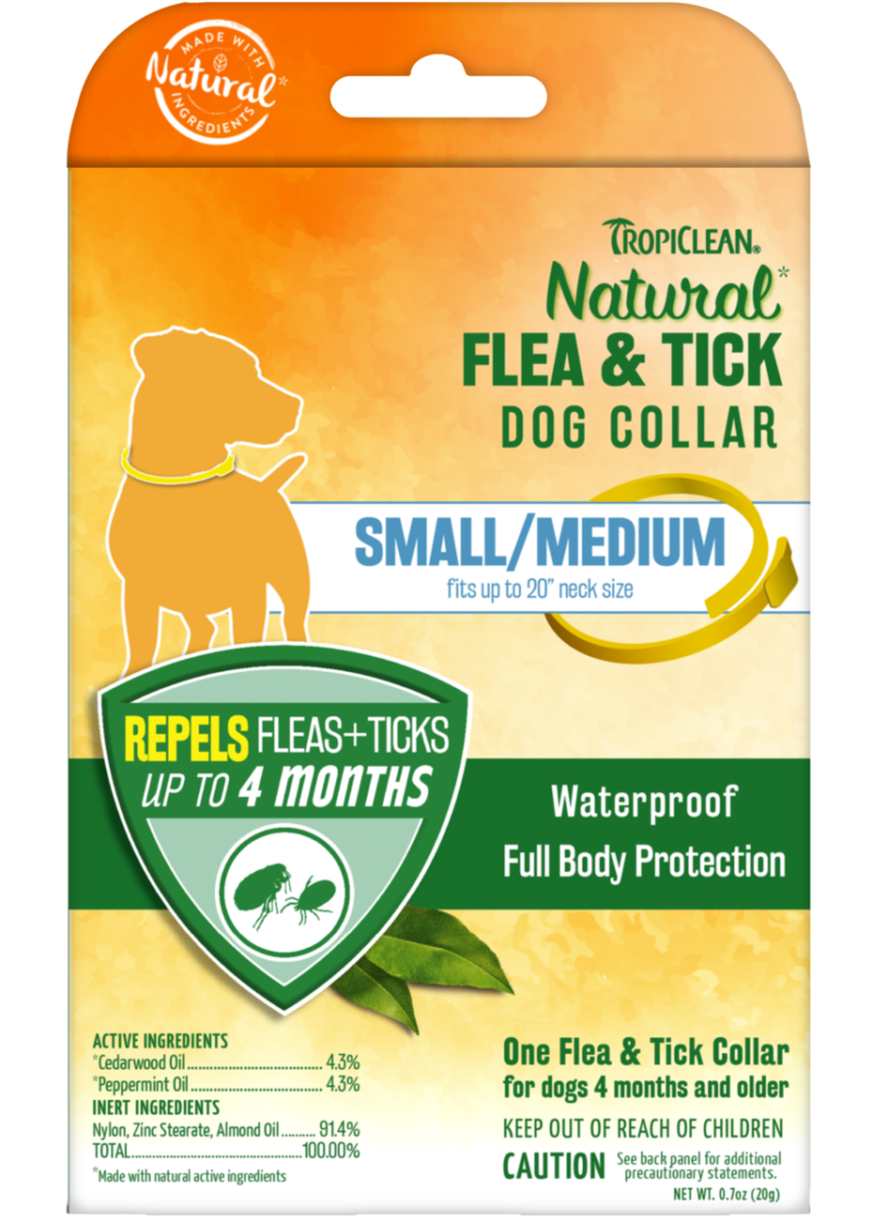 TropiClean Natural Flea And Tick Dog Collar - Small/Medium